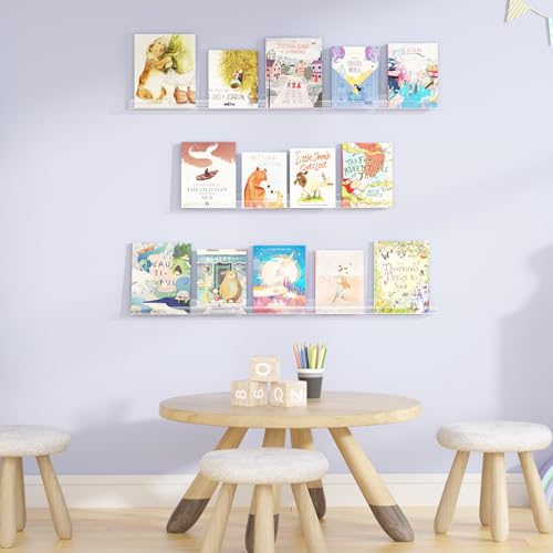 12 Pcs 12" Vinyl Record Wall Mount Shelves, Clear Acrylic Display - view 4