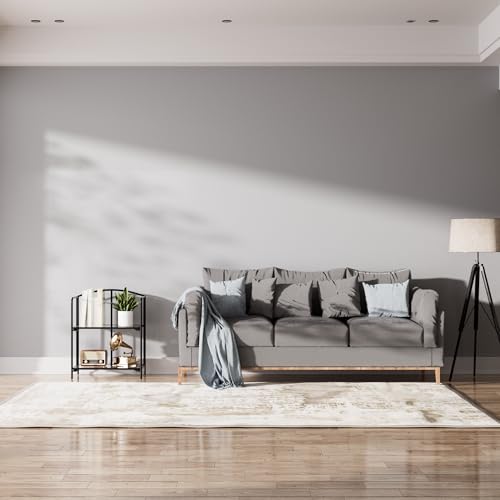 2-Tier Foldable Bookshelf, Black Frame & Transparent Shelves - view 6