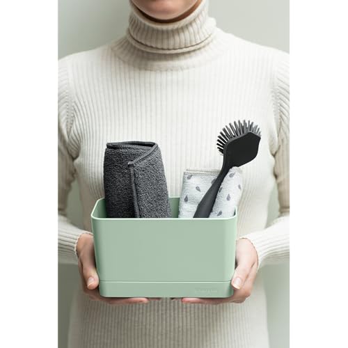 Sink Organizer (Jade Green) Non-Slip, Non-Scratch Kitchen Countertop Storage Caddy for Dish Brush, Soap, Cloths (LWH: 7.5 x 3.3 x 4.5) - view 6