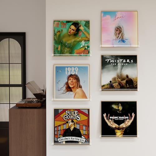 Vinyl Record Wall Mount Shelves, 12 inch Vinyl Holder, 6 Pack - view 5