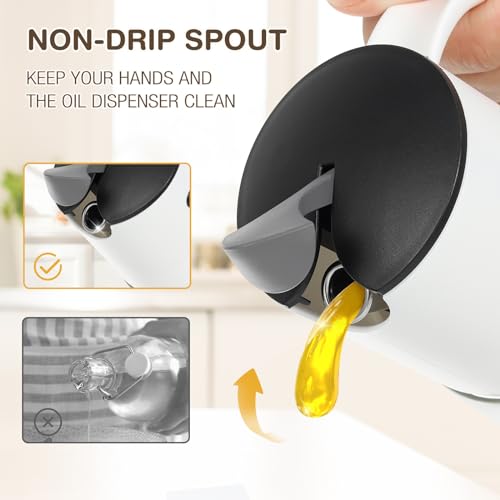 Olive Oil Dispenser Bottle Auto Flip 10 oz - view 3