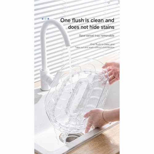 Clear Rotating Storage Organizer Tray for Kitchen Countertop - view 4