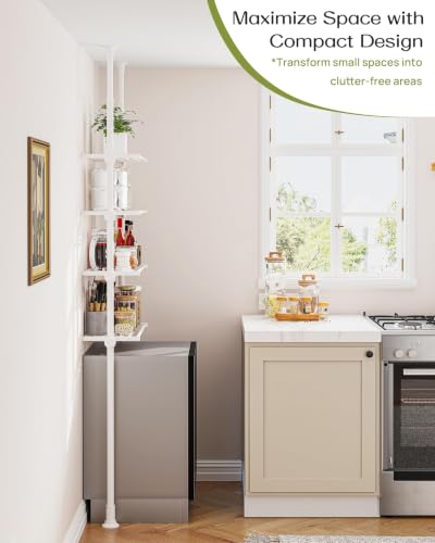 Tension Mount Over The Toilet Storage Shelf, No-Drill, Slim Design - view 6