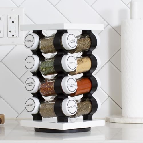 16 Jar Rotating White Spice Rack - view 5