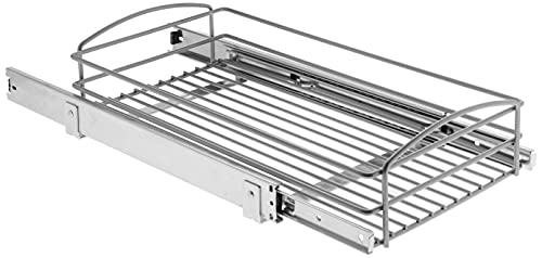 RS-MUB-11-FN 5 in. H x 12 in. W x 20 in. D Multi-Use Pull-Out Basket Cabinet Organizer in Silver - view 2