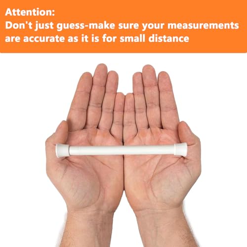 Small Spring Tension Curtain Rod 7.5 to 11.5 Inch, 2 Pack, White - view 3