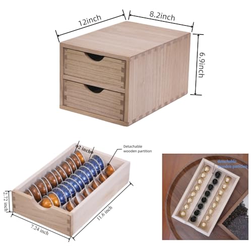 Drawer Holder for Coffee Brew - Kitchen Machine Stand Shelf Contertop - Serve Coffee Station and Pod Capsule Storage Organizer for Home Decor Office Storage Solution 2-Tier CF2D2C-Light - view 2