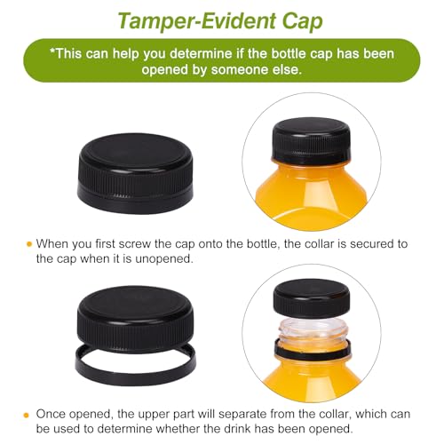 45 PACK 16 OZ Reusable Juice Bottles with Caps, Accessories - view 4