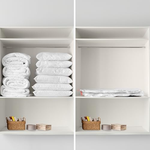 Aspispace Set of 3 XL Vacuum Compression Bags - 80X130 cm, Transparent - Reusable, Space-Saving Storage Solution - view 5