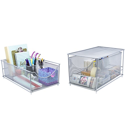Under Sink Organizer, Pull-Out Mesh Drawer (Silver) - view 6