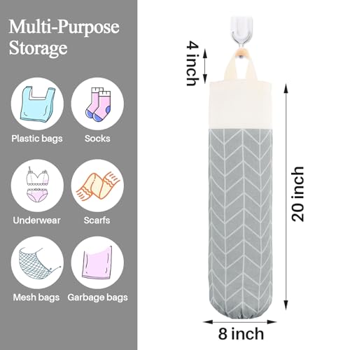 Plastic Bag Holder, Canvas Grocery Bag Holder Dispenser, Storage - view 5