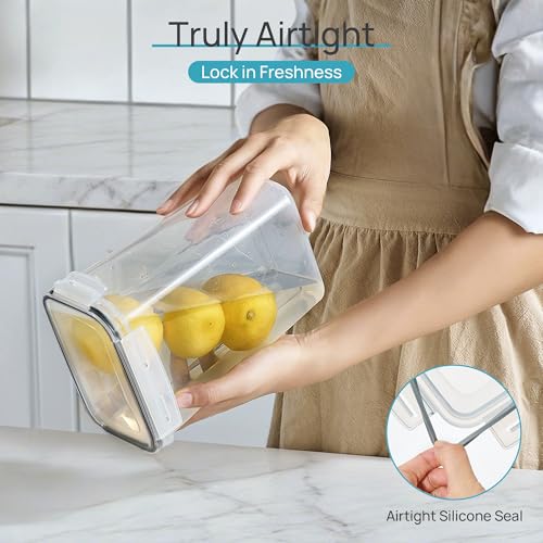 Airtight Food Storage Containers with Lids, 24 pcs, Black - view 3