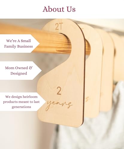 Modern Double-Sided Toddler Closet Dividers, Child Closet Organizers – Set of 7 Durable Kids Closet Size Hangers - view 2