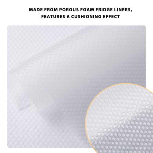 7PCS Shelf Mats Refrigerator Liners Washable Refrigerator Pads Fridge Mats Drawer Placemats Home Kitchen Gadgets Accessories Organization for Top Freezer(White) - view 4
