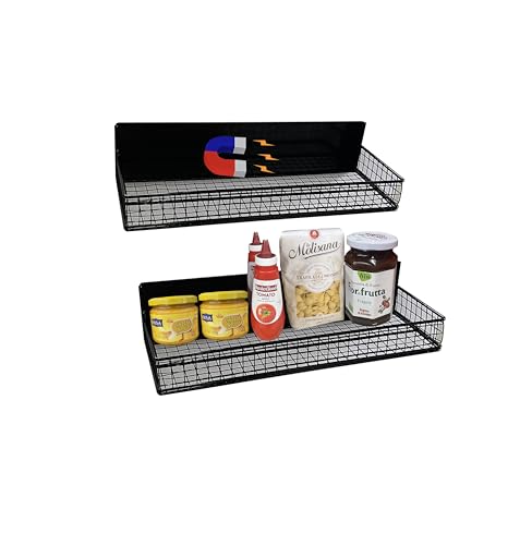2 Pack Large Magnetic Shelves Spice Rack Organizer