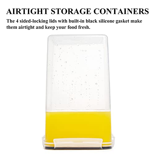 Flour Sugar Storage Containers 6.5L, 4 PCS, Black - view 5