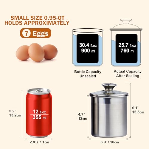 Medium Stainless Steel Kitchen Canister Set for Countertop - view 2