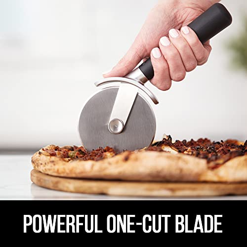 Swivel Vegetable Peeler and Pizza Cutter Wheel, Peeler is Dishwasher Safe,Pizza Cutter is Rust Resistant, Both in Black Color, 2 Item Bundle - view 6