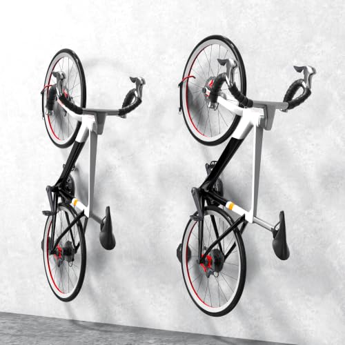 Swivel Bike Wall Mount, Bicycle Hangers For Garage, Metal Bike Rack Storage Holder Up To 70lbs, Red, 4 PACK - view 5