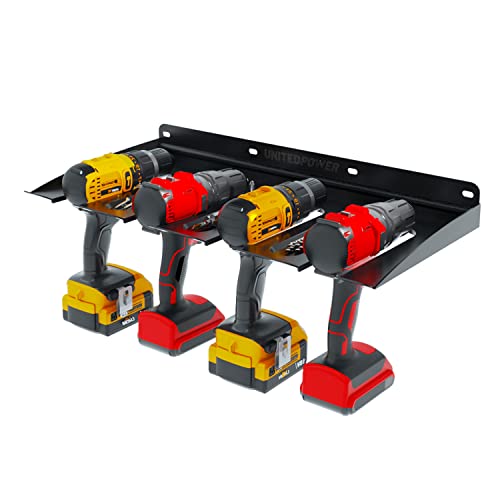 Electric Drill Storage Rack, Holds 4 Drills, Wall Mounted Power Tool Organizer for Battery Powered Hand Tools, Workshop, Shed, Garage, Home (Drill Rack) - view 2