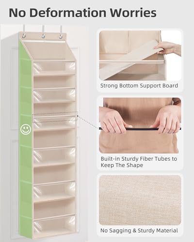 Over Door Organizer Hanging Shelves Large Clear Deep Pockets - view 4
