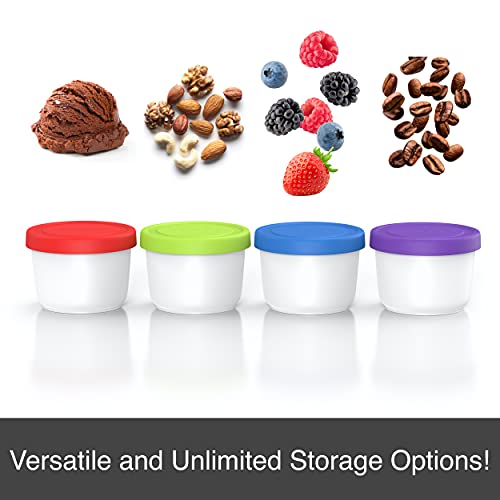 8oz Mini Ice Cream Containers - Set of 4 (Multicolor) - view 2