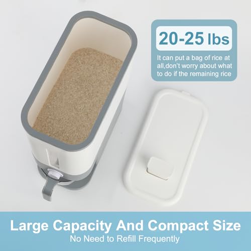 25 Lbs Cereal & Rice Dispenser - Airtight Countertop Storage Container for Kitchen & Pantry - view 7