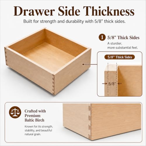 Built In USA - Dovetail Pull Out Drawer Box Only - Pull Out Tray (3.5" High 14" Wide - 22" Depth (No Slides)) - view 3
