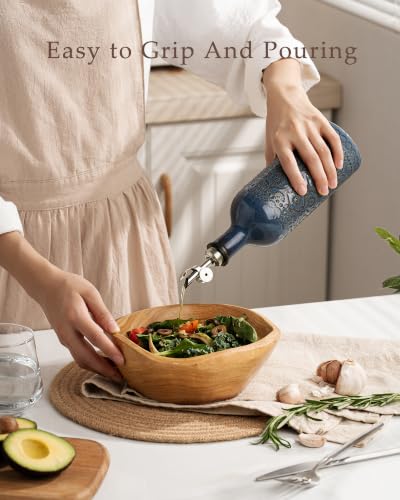 18 oz Ceramic Olive Oil Dispenser Bottle with Funnel - view 5