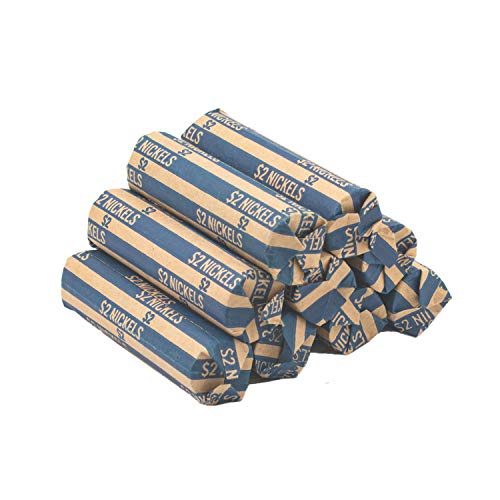 Nickel Coin Wrappers, 100 Flat Striped Coin Wrappers - view 5