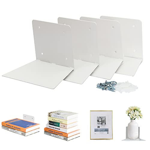 Invisible Floating Bookshelves Wall Mounted White