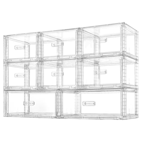 8 Pack Large & Medium Stackable Storage Drawers Set