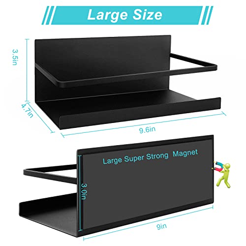 2 Pack Premium Quality Magnetic Spice Rack for Refrigerator, Strong Magnetic Spice Rack for Holding Jars, Perfect Space Saving Magnetic Shelf - view 3
