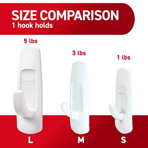 Large White Hooks, 14 Hooks, 16 Strips - view 5
