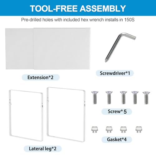 11" Deep Expandable Cabinet Shelf Organizer Riser, 1-Pack White - view 6