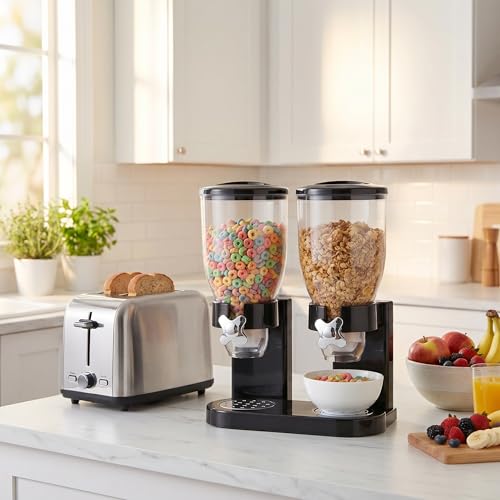 Dry Food & Cereal Dispenser, 4.4 Cups, Black/Chrome, Original Dual - view 6