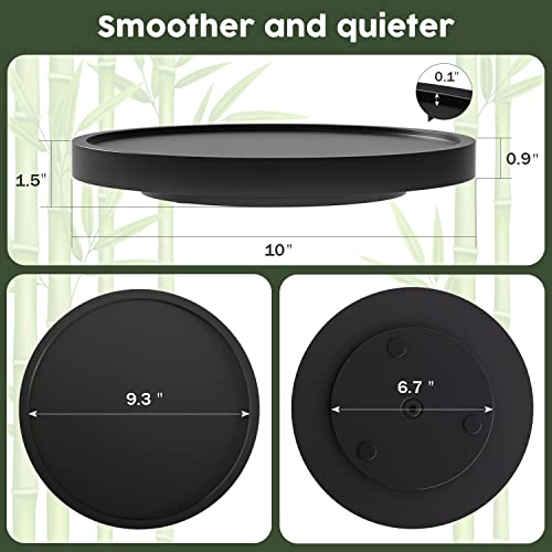 Turntable Vanity Tray, 10 Inch Bamboo Countertop Organizer - view 4