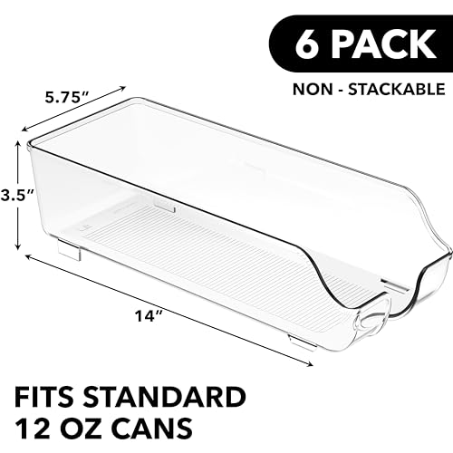 Soda Can Organizer Dispenser Refrigerator/Pantry, Set of 6 - view 2