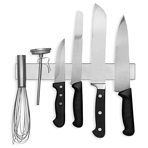 16 Inch Stainless Steel Magnetic Knife Bar with Multi-Purpose Functionality as a Knife Holder, Knife Strip, Magnetic Tool Organizer, Art Supply Organizer & Home Organizer - view 4