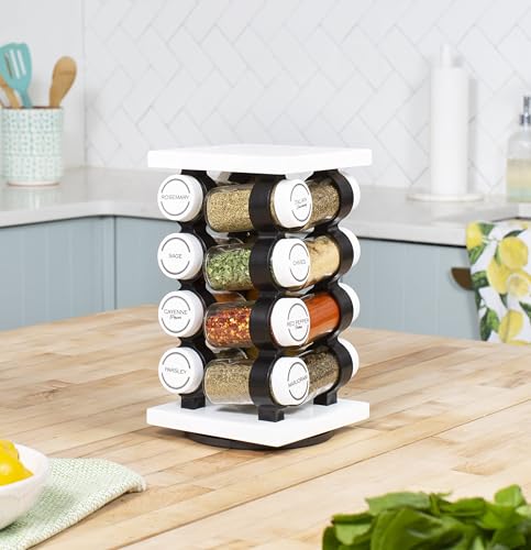 16 Jar Rotating White Spice Rack - view 3