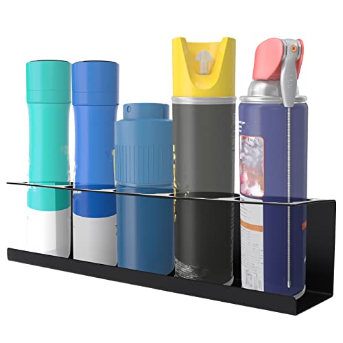 Aerosol Spray Can Holder Rack Organizer, 5 Can Spray Bottle Holder Heavy-Duty Steel Wall Mounted for Garage and Workspace, Pack of 3 - view 6