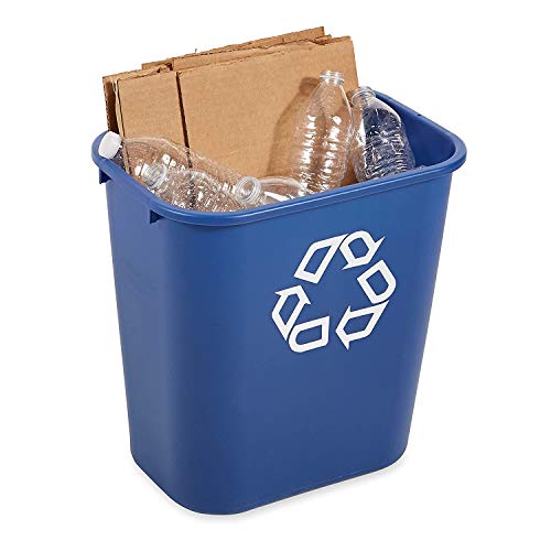 Wastebasket, Blue Recycle, 7-Gal, 4 Pack - view 5