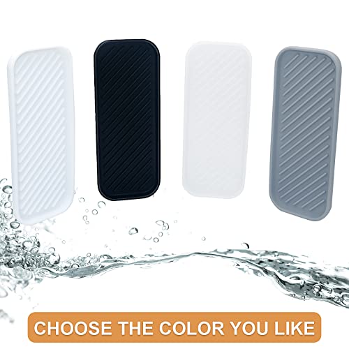 Silicone Organizer Tray, Soap and Sponge Holder for Kitchen Sink, Bathroom - Storage Tray for Dish Brush, Soap Dispenser, Dishwashing Accessories- 2 Pack (White) - view 5