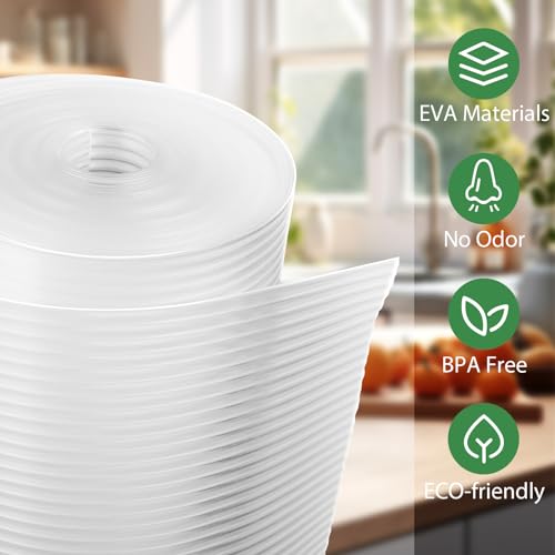 Shelf Liner Cabinet Liner, Non Adhesive Drawer Liner, Washable 12 Inch x 20 FT x 2Rolls Waterproof Durable Non-Slip Shelf Liner for Kitchen, Drawer, Refrigerator Stripe Clear - view 2