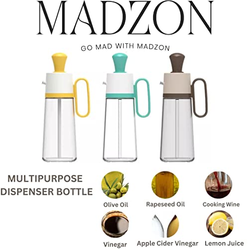 3-in-1 Olive Oil Dispenser Bottle for Kitchen with Brush and Straw Cleaner. Pour, Drizzle or Brush Vinegar, Soy Sauce and Cooking Oil Container. 18.6oz Glass Oil Cruet/Leakproof Spout (Brown) - view 6