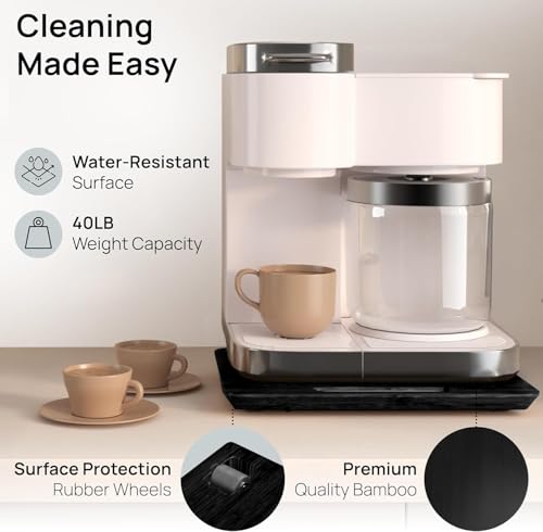 Appliance Slider, Sliding Tray for Coffee Maker, 12x16 in, Black - view 4