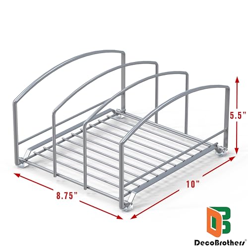 Cookware Organizer Rack for Kitchen Cabinet, 3 Slot Holder - view 2