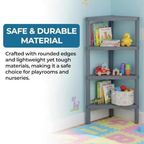 Grey 4-Tier Corner Shelf - view 5