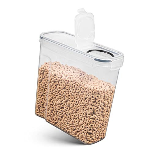 6 Pack Airtight Cereal Food Storage Container - BPA Free Plastic Kitchen and Pantry Organization Canisters for, Dry Pet Food, Flour, Sugar, Rice, Nuts, Snacks & More (135.5 Oz) Labels & Chalk Marker - view 3