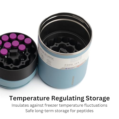 3ml Peptide Storage Inserts for Hydrapeak 32oz Food Jar - Holds 48 Vials, Ideal Vial Storage Solution for Fridge or Freezer, Made in America - view 3